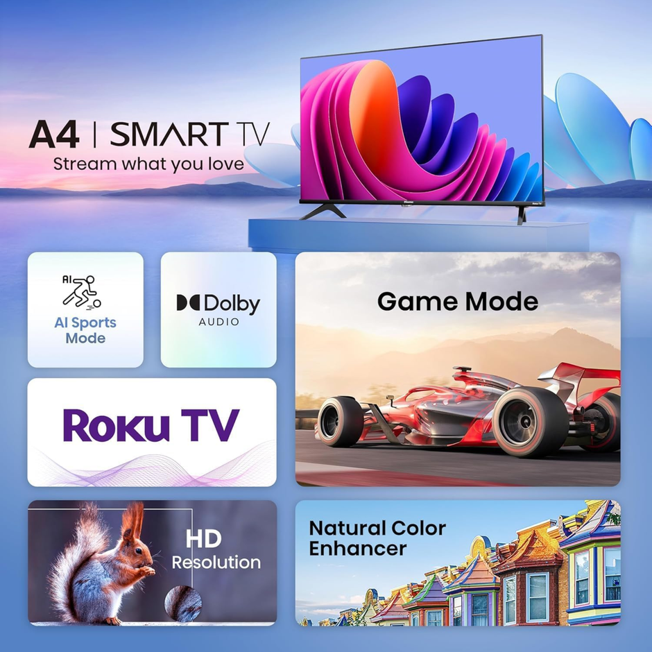 Televisor inteligente Roku Hisense de 32” Serie A4
